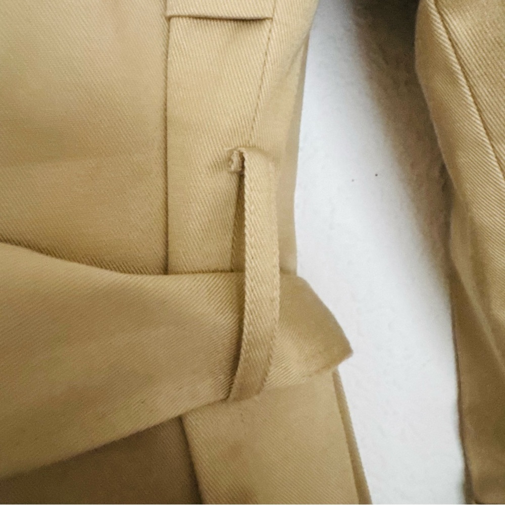 ASOS DESIGN Longline Trenchcoat in Khaki Size 8 Tall - Picture 14 of 16